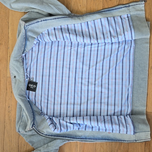 NWT QED STYLE Indigo Zip-up Jacket Men's Size XL - Picture 9 of 15